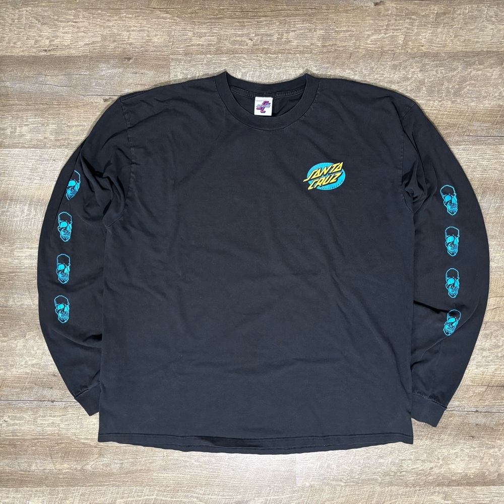 Vintage Santa Cruz Skateboards Long Sleeve Shirt XXL Sleeve Hit 90s SEE PHOTOS
